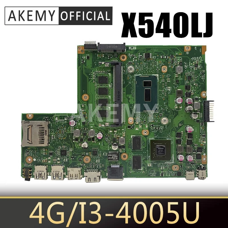 

New 90NB0B10-R00020 X540LJ REV2.1 Mainboard For ASUS X540L F540L X540LJ Laptop Motherboard 4G/I3-4005U GT920M (V2G)