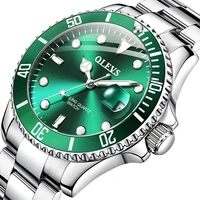 olevs mens watches fashion business waterproof quartz wrist watch men top brand luxury stainless steel strap sport clock male