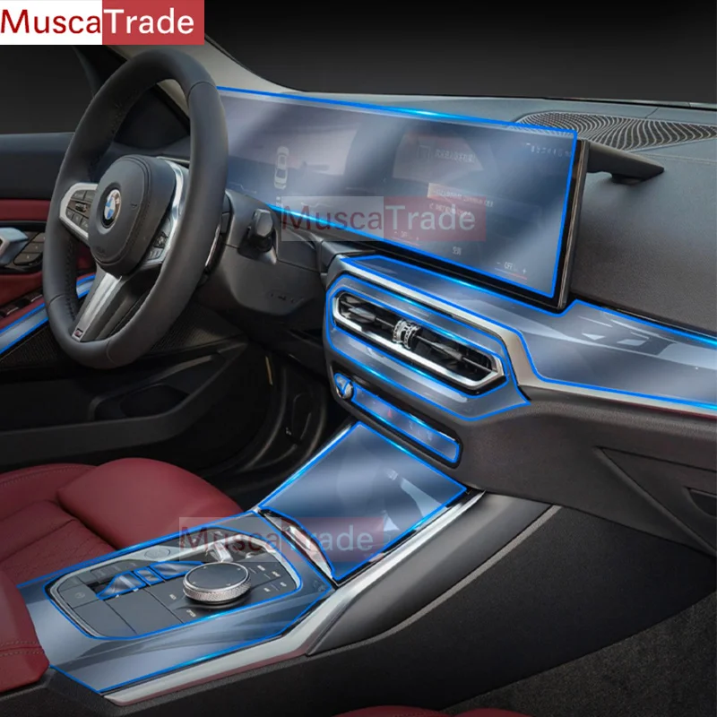 

For BMW 3 Series 2023 Car GPS Navigation Screen Center Console Screen Car Interior TPU Protective film Anti - film Accessories