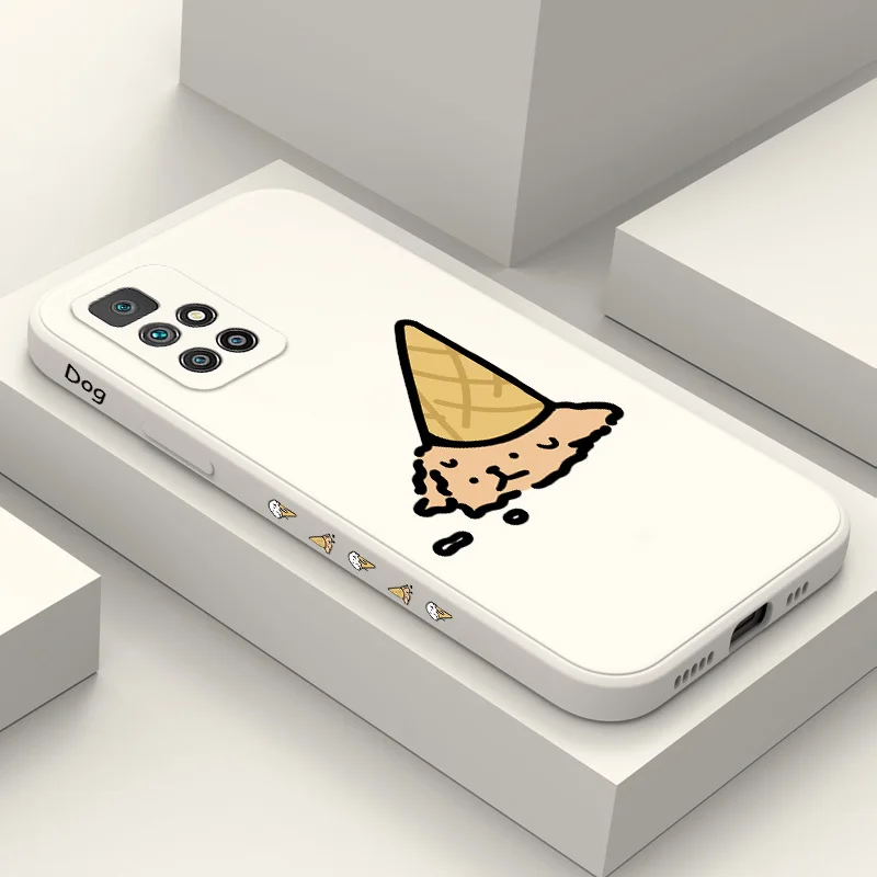 Чехол для телефона с изображением мороженого собаки Xiaomi Redmi 13C 12 12C 10 10C 10A 9 9T 9A 4G