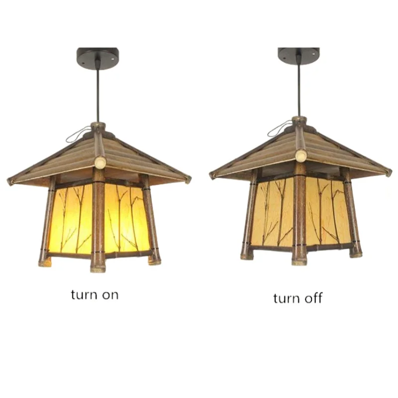 Винтажные бамбуковые подвесные светильники в деревенском стиле антикварные