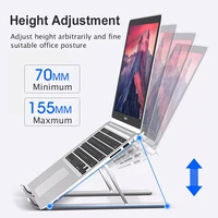 support pc portable laptop stand adjustable for macbook air computer tablet foldable notebook stand cooling pad aluminium holder