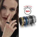 Женское кольцо-Спиннер из титановой нержавеющей стали, 8 мм