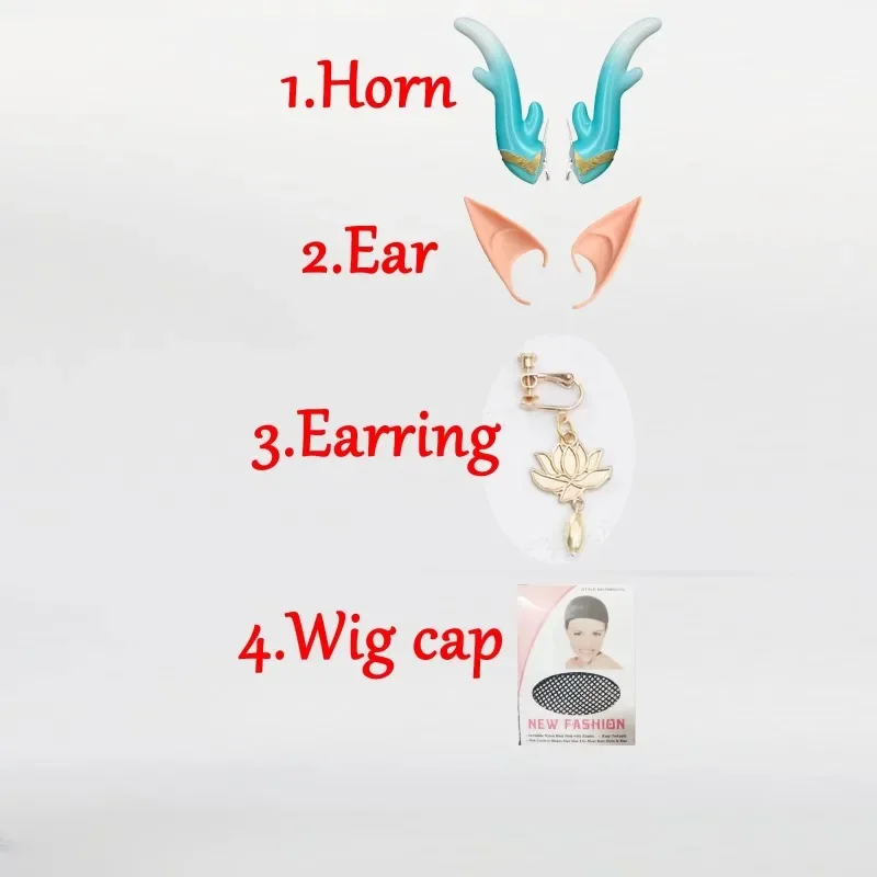 Парик для косплея Дэн Хэн термостойкий синтетический с градиентом из игры