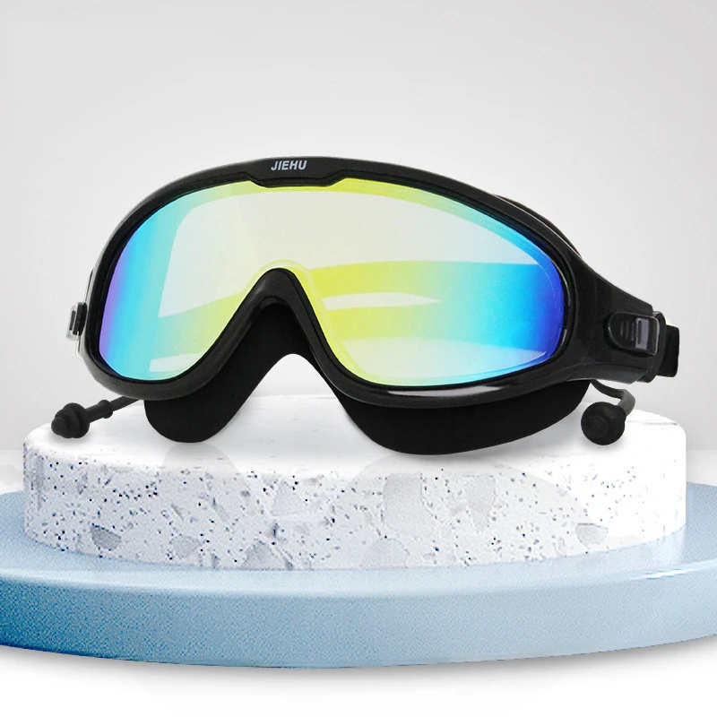 Professional Swimming Glasses Hyperopia Myopia Optical Anti-Fog Swim Goggles Corrective Snorkel Mask Free Ear Plugs