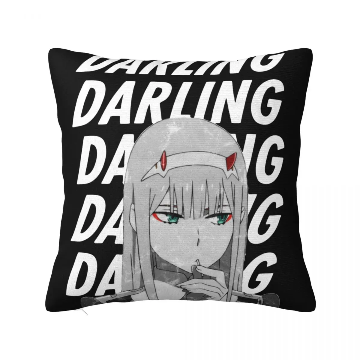 

Zero Two Darling In The Franxx Pillowcase Fabric Cushion Cover Decor Anime Girl Throw Pillow Case Cover Home Square 40*40cm