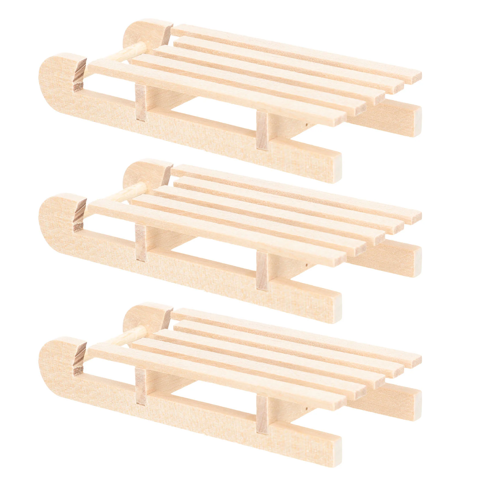 

Sleigh Wood Christmas Ornament Sled Miniature Wooden Mini Unfinisheddecor Hanging Model Sleighs Decorations Home Tree Wall