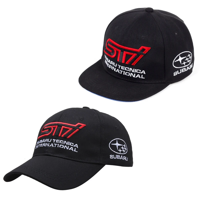 

Outdoor sports Racing car Flat tongue Hat baseball cap Cotton Embroidered pattern for Subaru STI badge Unisex Business gift