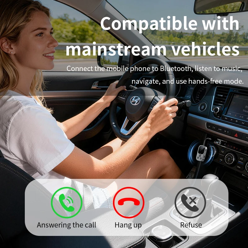 Фото Универсальный Bluetooth-адаптер 2-в-1 aptX 6.0 (передатчик/приемник) с разъемом 3.5 мм AUX, Hi-Fi стерео, поддержка aptX-Adaptive/HD/LL, многоточечное беспроводное подключение №4