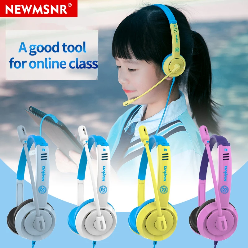 

Kid Wired Headphones On-ear Headset With Mic Volume Control For Online Classes Learning Headphones Headsets Noise Cancelling Mic