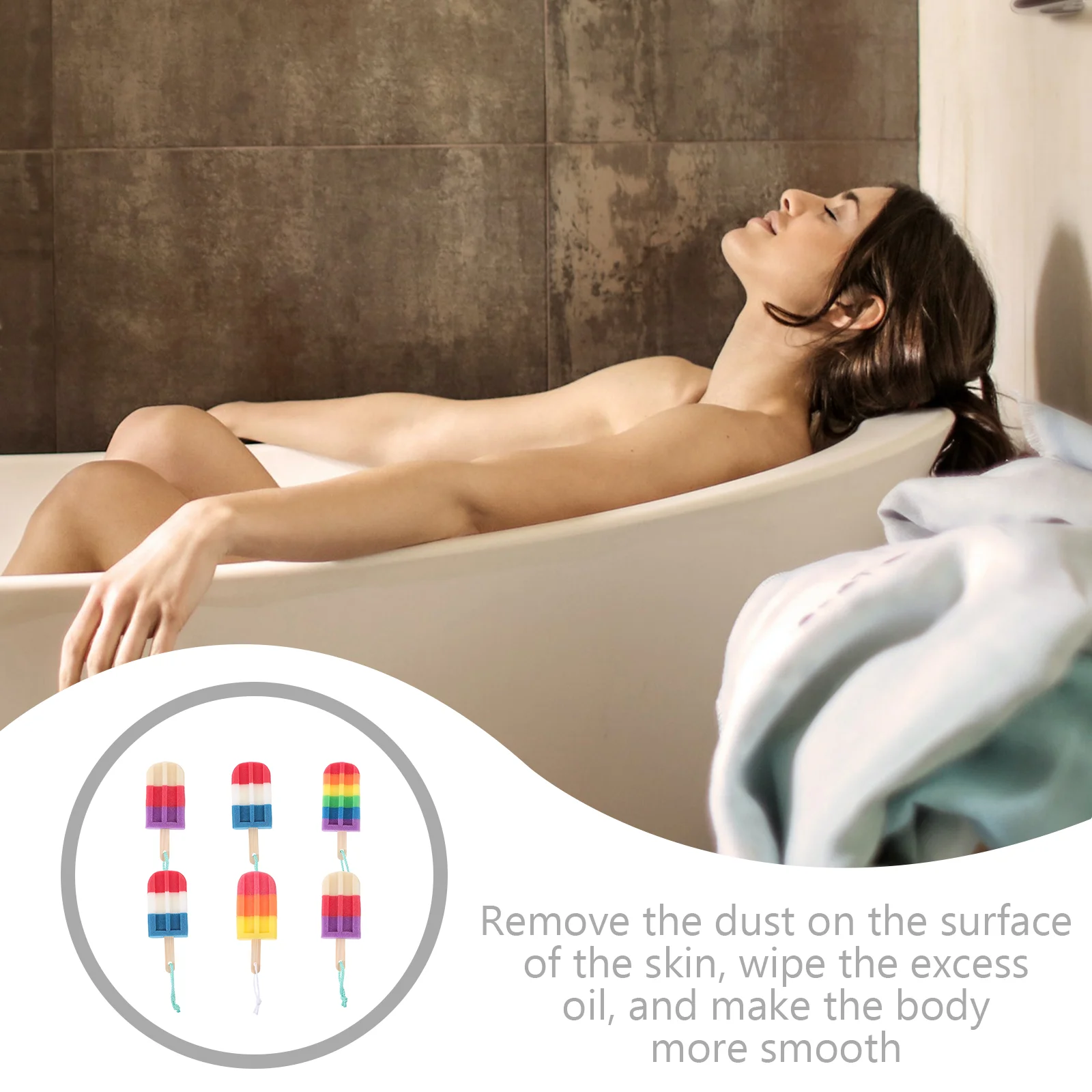 6 шт. детская губка для мытья лица с шариком