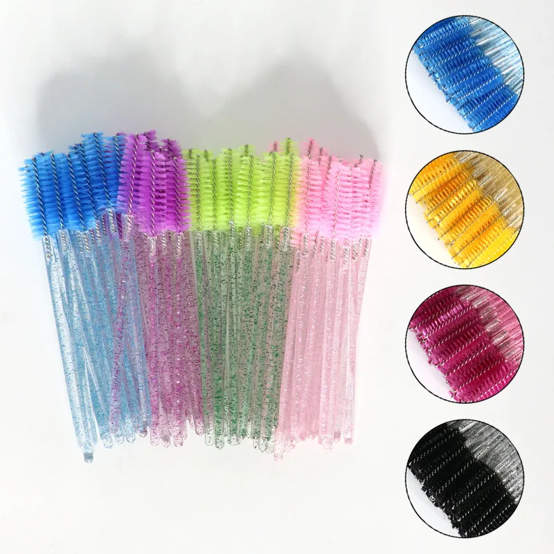 1000pcs Wholesale Lash Cleansing Brush Salon Crystal Lash Cleanser Brush Disposable Mascara Wand Eyelash Brush