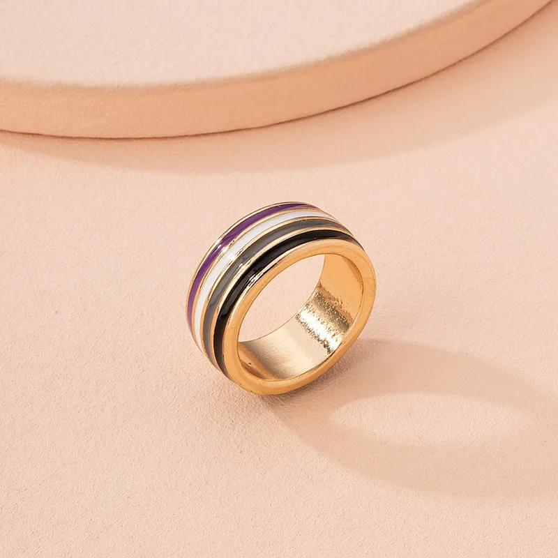 

LGBTQIA Pride Asexual Rings Bear Flag Progress Pride Rainbow ACE Rings