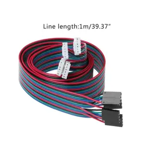 4pcs 100cm 4pin Stepper Motor Cables XH2.54 Terminal Wire For 3D Printer NEMA 17