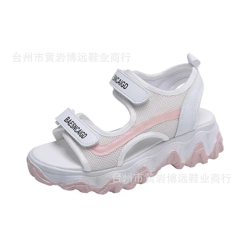 

2022 Summer Women's Sandals Casual Thick-soled Flat-heeled Letters Comfortable Sports Shoes