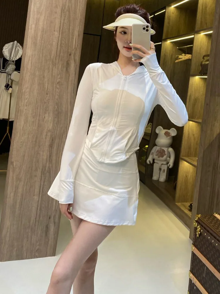 Golf Shirts Summer Sunscreen Jacket Clothing Golf Wear For Women Comfortable Outdoor Sports High-Quality Stretch Top Light Cool