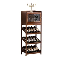multifunctional wine bottle display rack wine display stand wooden wine holder display cabinet