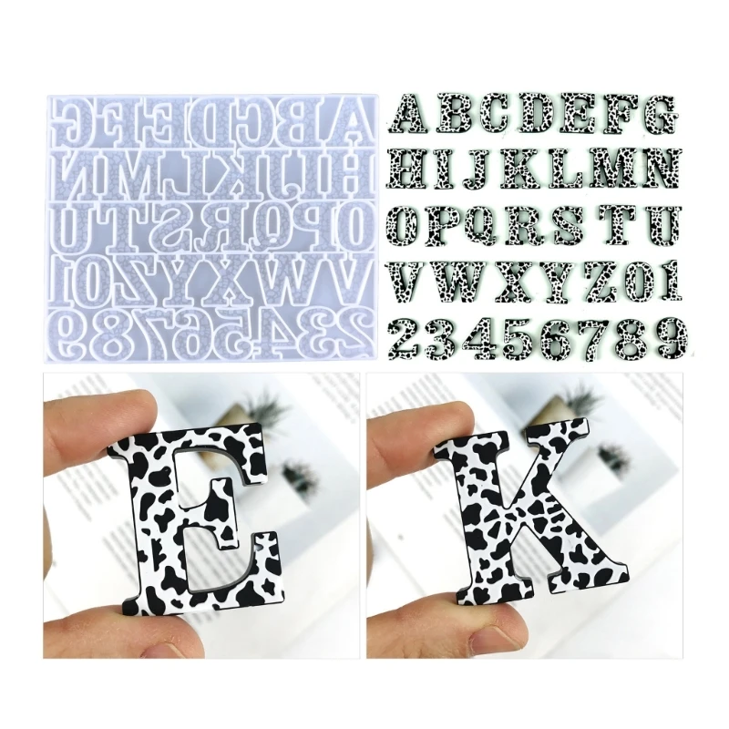 

Resin Keychain Earrings Molds DIY Alphabet Number Casting Mold Jewelry Craft Making Tools for Making Hanging Ornaments