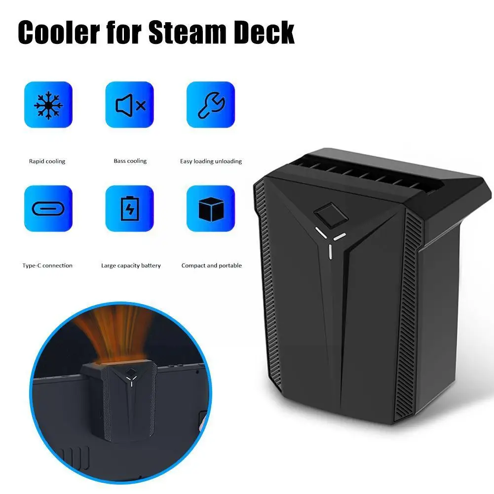 

Cooler Fan Silent Heatsink Cooling System Game Console Radiator Cooling Fan Gaming Accessories Fit For Steam Deck Black 202 B6b8