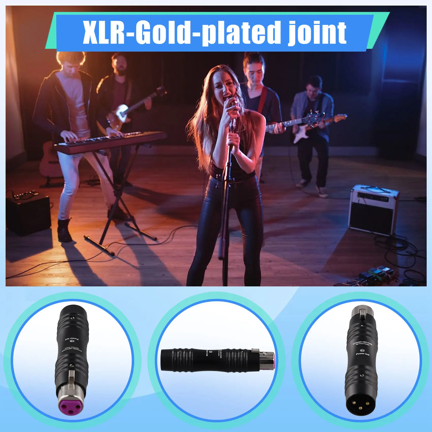 Мини 48 В динамический микрофонный предусилитель одноканальный активатор