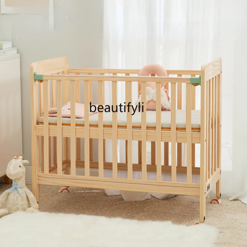 

CXH Splicing Bed Solid Wood Paint-Free Bed Movable Multifunctional Babies' Bed Children's Bed