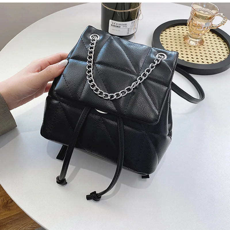 

Leather Women's Back Shoulder Female Pack High Branded Schoolbag 2022 Quality Casual Backpack Student Travel Trendy Bag Girl