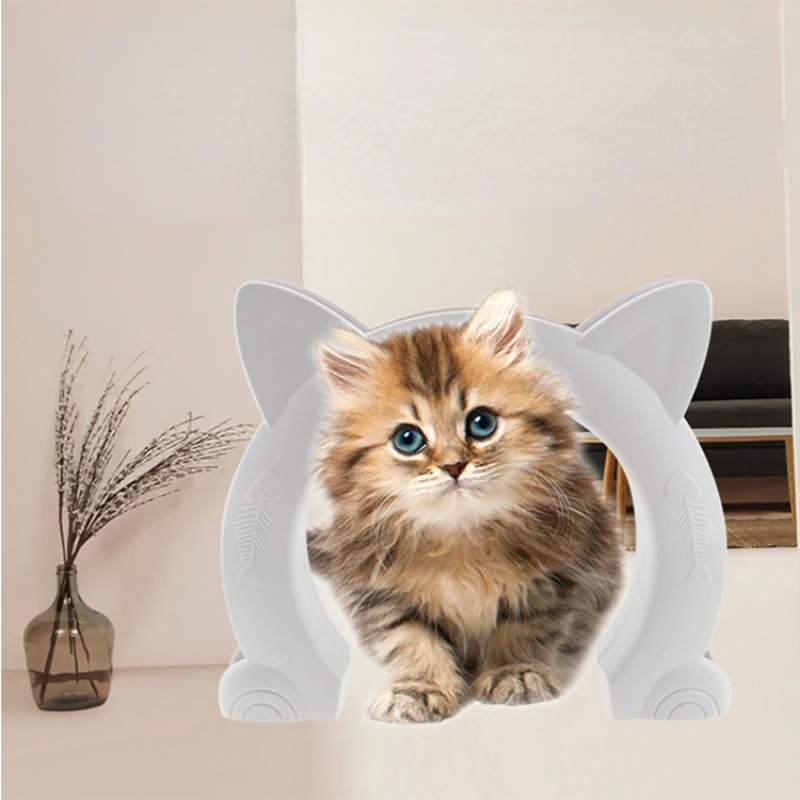 

Cat Door Dog Hole Access Direction Controllable Toy For Pet Training Dog Cats Kitten ABS Plastic Small Pet Gate Door Kit Cat Dog