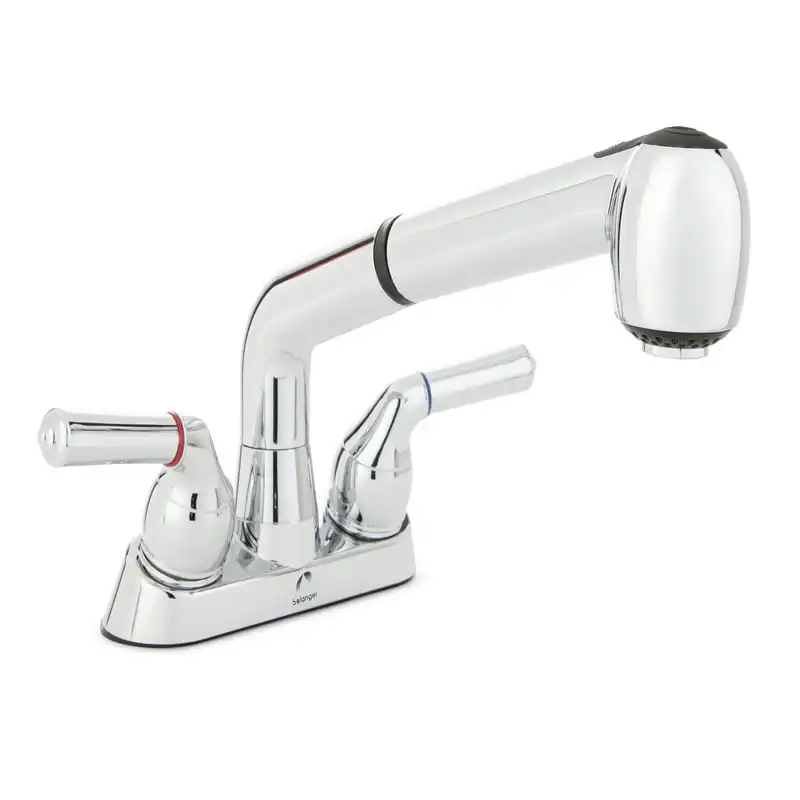 

Dual Handle Pull-Out Laundry Tub Faucet, Polished Chrome