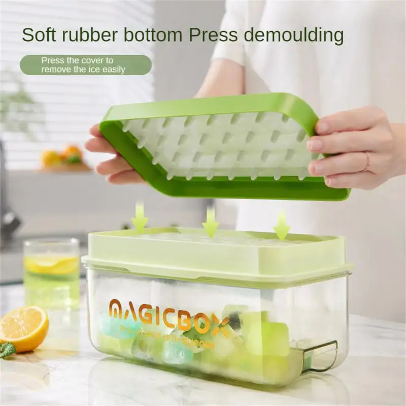 

Strong Sealing Soft Rubber Bottom Silicone Ice Grid Frozen Ice Box Soft Rubber Material At The Bottom Ice Mold Press And Demould