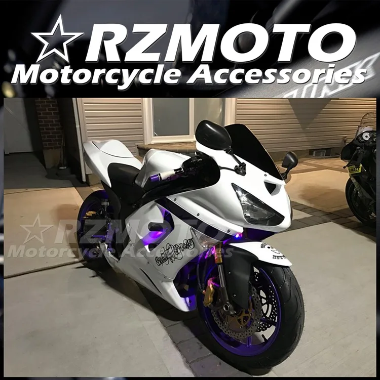

New ABS Whole Motorcycle bike Fairings Kit Fit for Kawasaki Ninja ZX-6R ZX6R 636 2005 2006 05 06 Bodywork set White purple