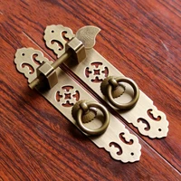 1 pair antique furniture handle pull for cabinet drawer cupboard woodbox rings door strip pull decorative furniture fittings
