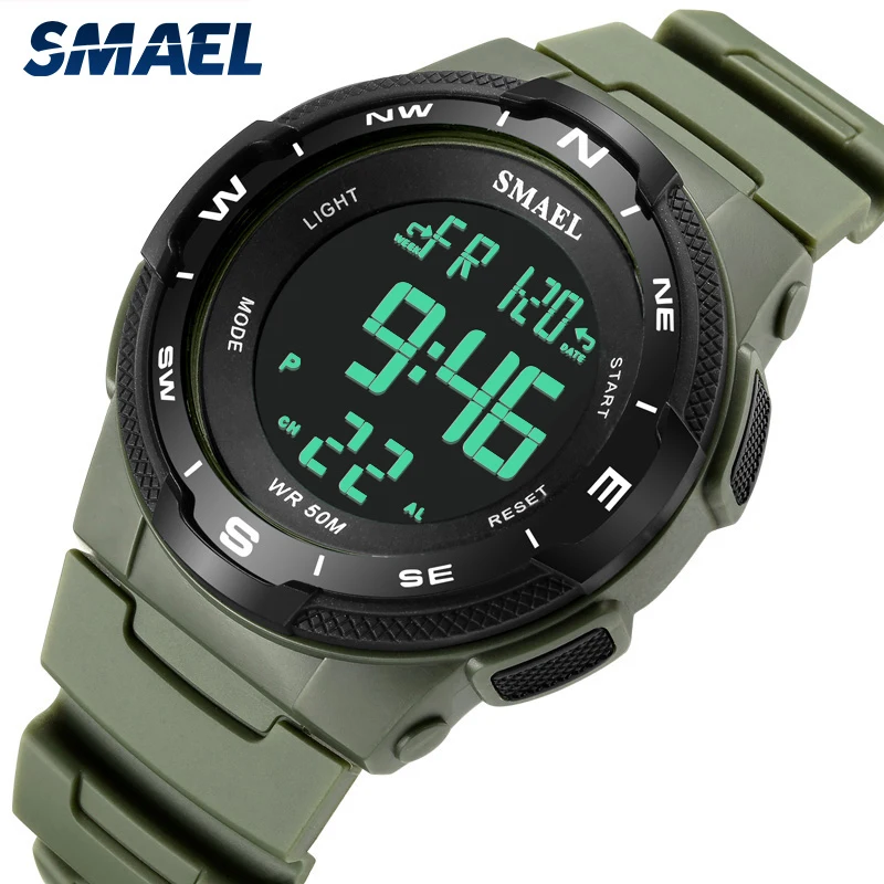 

Men Watch Waterproof SMAEL reloj Digital Led Alarm Clock For Male Stopwatch montre homme 1362B Sport Wristwatch Digital Watches