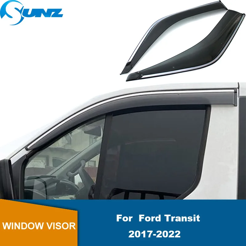 For Ford Transit 2017 2018 2019 2020 2021 2022 Car Window Visor Awning Sun Rain Deflector Shelters Shades Guard Auto Accessories