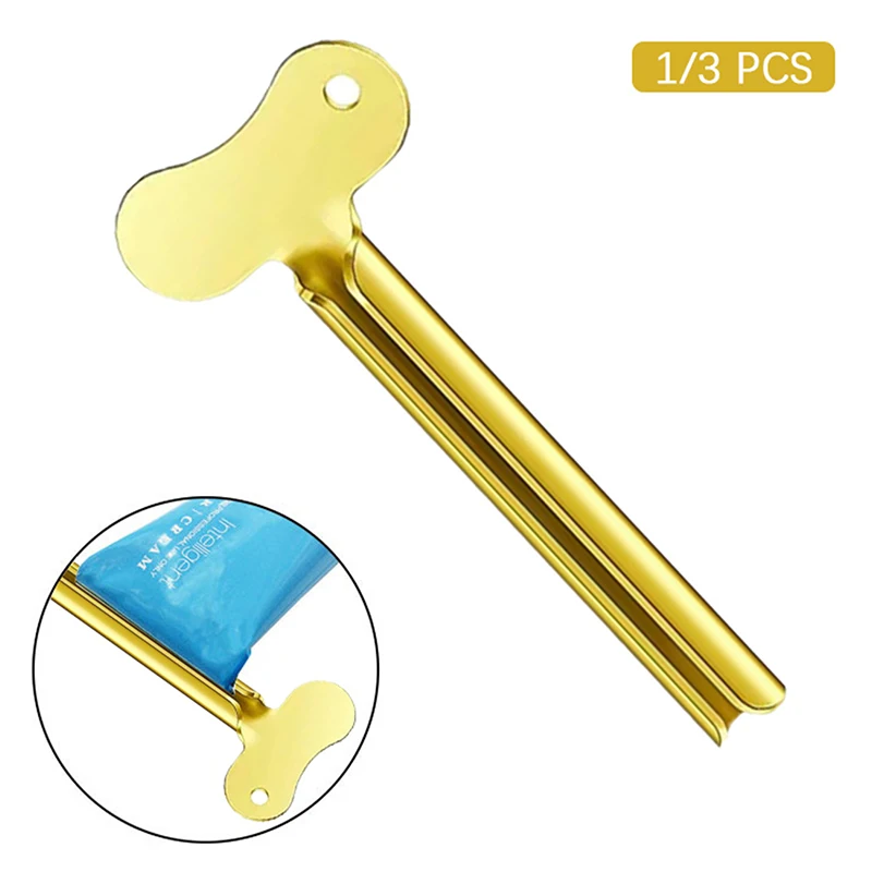 

1/3PCS Stainless Steel Toothpaste Squeezer Home Bathroom Accessories Plastic Tube Key Shape Toothpaste Squeeze Extruder