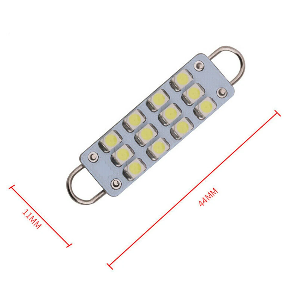 

10pcs Car Lights 561 562 567 LED 12SMD 44mm Rigid Loop Interior Map Dome Door Trunk Light Bulb For Car Lights Equippments