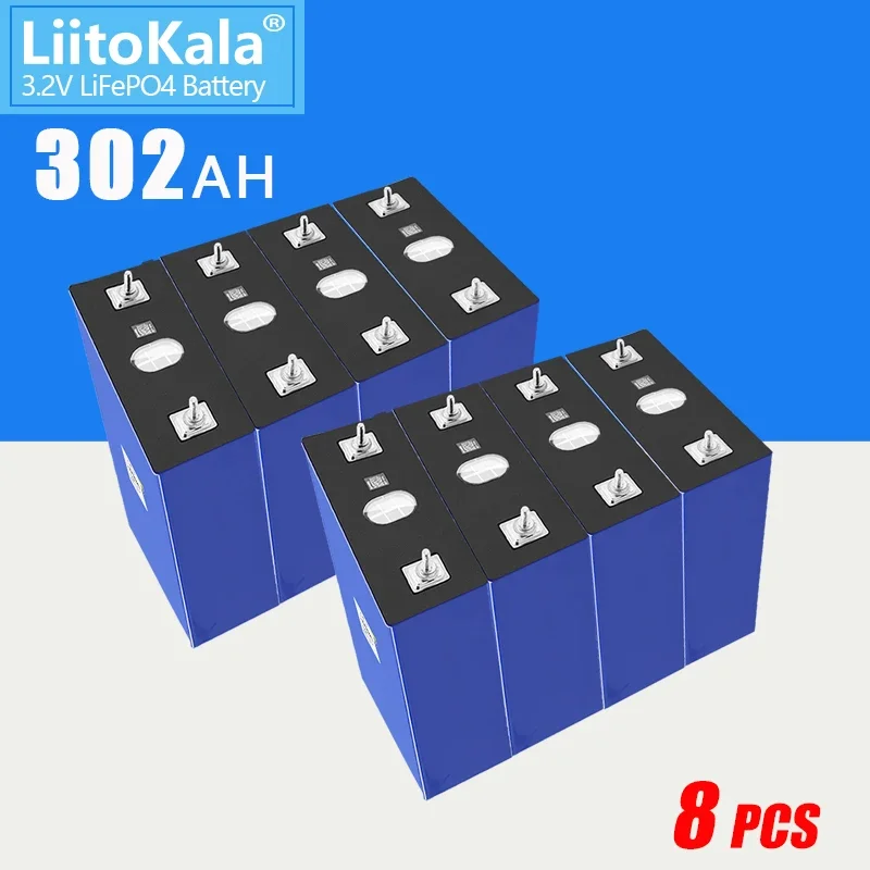 

Аккумуляторная батарея LiitoKala, литий-железо-фосфатная батарея 3,2 в, Ач, класс А, для самостоятельной сборки, 12 В, 24 В, Ач, для дома, лодки, 8 шт.