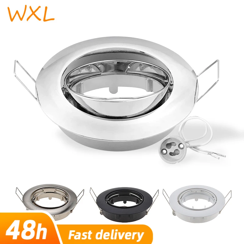 

Песчаный никель, утопленный держатель лампы GU10 MR16, патрон лампы диаметром 50 мм, потолочный светильник с регулируемым углом