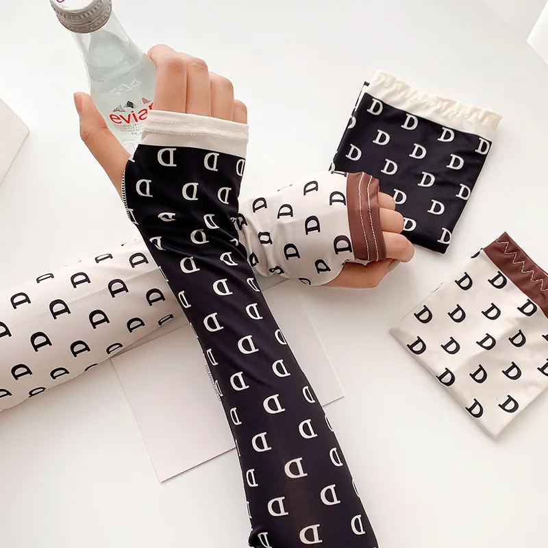 

New summer letter sunshade sunscreen ice sleeve female 2021 new personality outdoor sunshade sleeve sleeve sleeve ice silk male