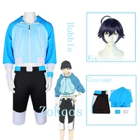 bubble costume 2022 movie hibiki cosplay costume wig men bubble coat pants outfits with hand guards full set