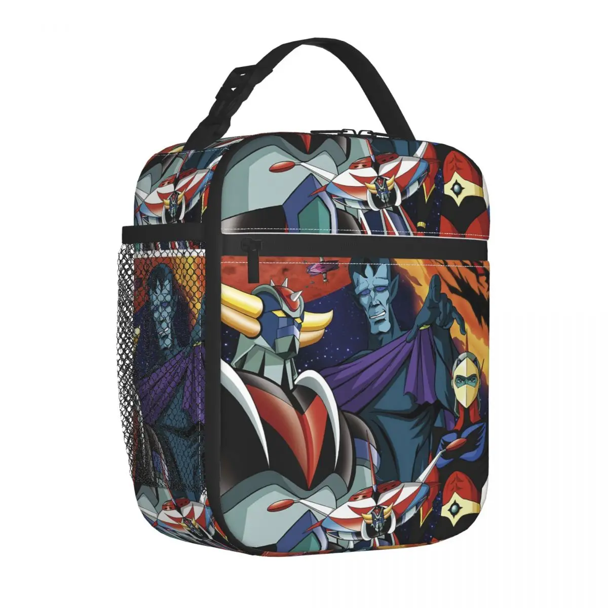 

Mazinger Z Anime Goldorak Insulated Lunch Bag UFO Robot Grendizer Meal Container Cooler Bag Tote Lunch Box Office Outdoor