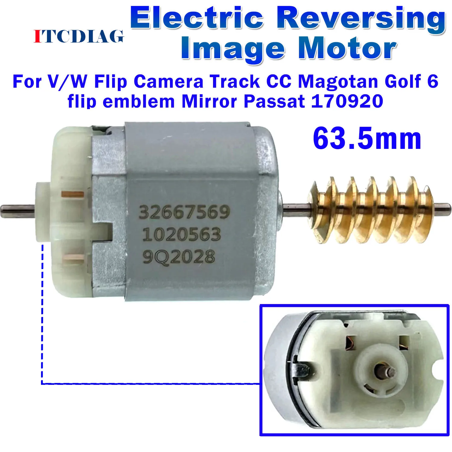Электрический двигатель заднего вида 63 5 мм для V/W Flip Camera WV Track CC Magotan Golf 6