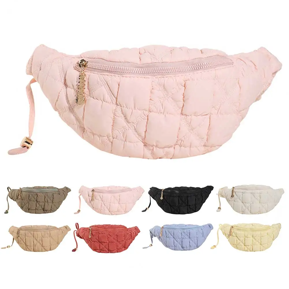 

Women Puffer Shoulder Bag Large Capacity Padded Bag Soft Solid Color Cotton Lightweight Travel Daily Bag for Female