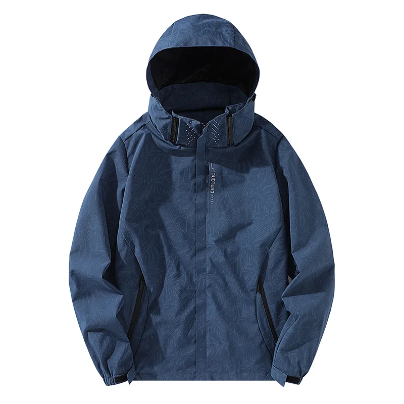 

Мужская Весенняя легкая водонепроницаемая куртка, дождевик для походов, путешествий со съемным капюшоном, техническая ветровка большого размера