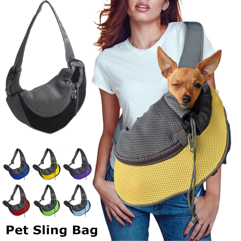 

Outdoor Travel Dog Shoulder Bag, Pet Puppy Carrier, Oxford Single Comfort Sling Handbag, Tote Pouch, Cats and Dogs Supplies