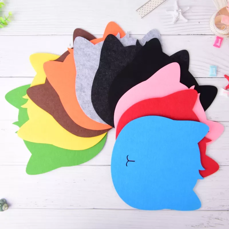 

1pc Creative Optical Trackball PC Thicken Mouse Pad Felt Cloth Universal Cute Cat MousePad Mat for Laptop Computer Tablet PC