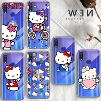 cartoon cute hello kitty for xiaomi poco x3 redmi note 11s 11 11t 10 10s 9 9t 9s 8 8t pro 5g 7 5 4x transparent soft phone case