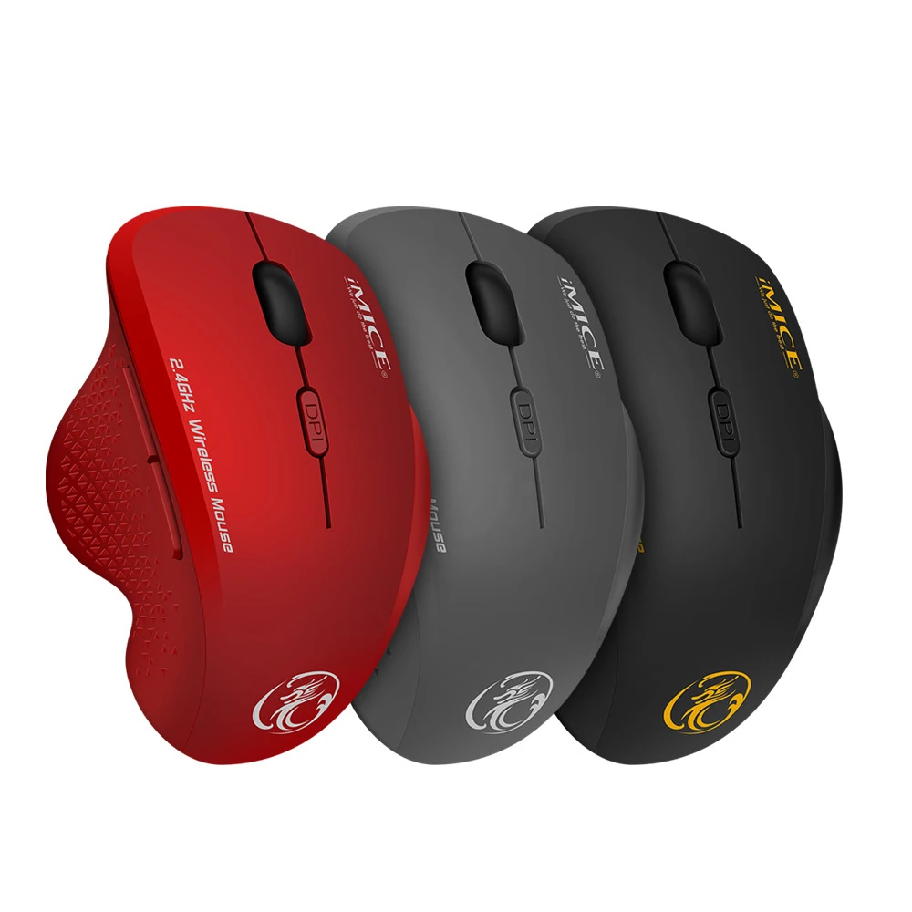 

2023 New USB Wireless Mouse 1600DPI Receiver Optical Computer Mouse 2.4GHz Ergonomic Mice For Laptop PC Sound Silent Mouse