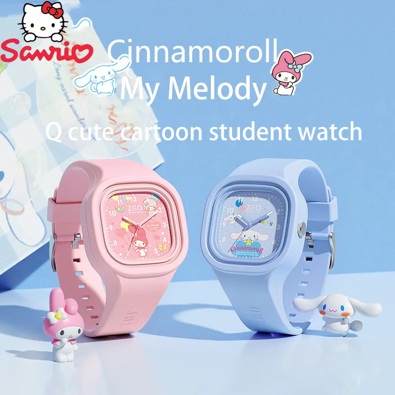 

Sanrio Hello Kitty Cunnamoroll My Melody Watch Child Silica Gel Strap Luminous Pointer Water Proof Fashion Wild Girlfriend Gift