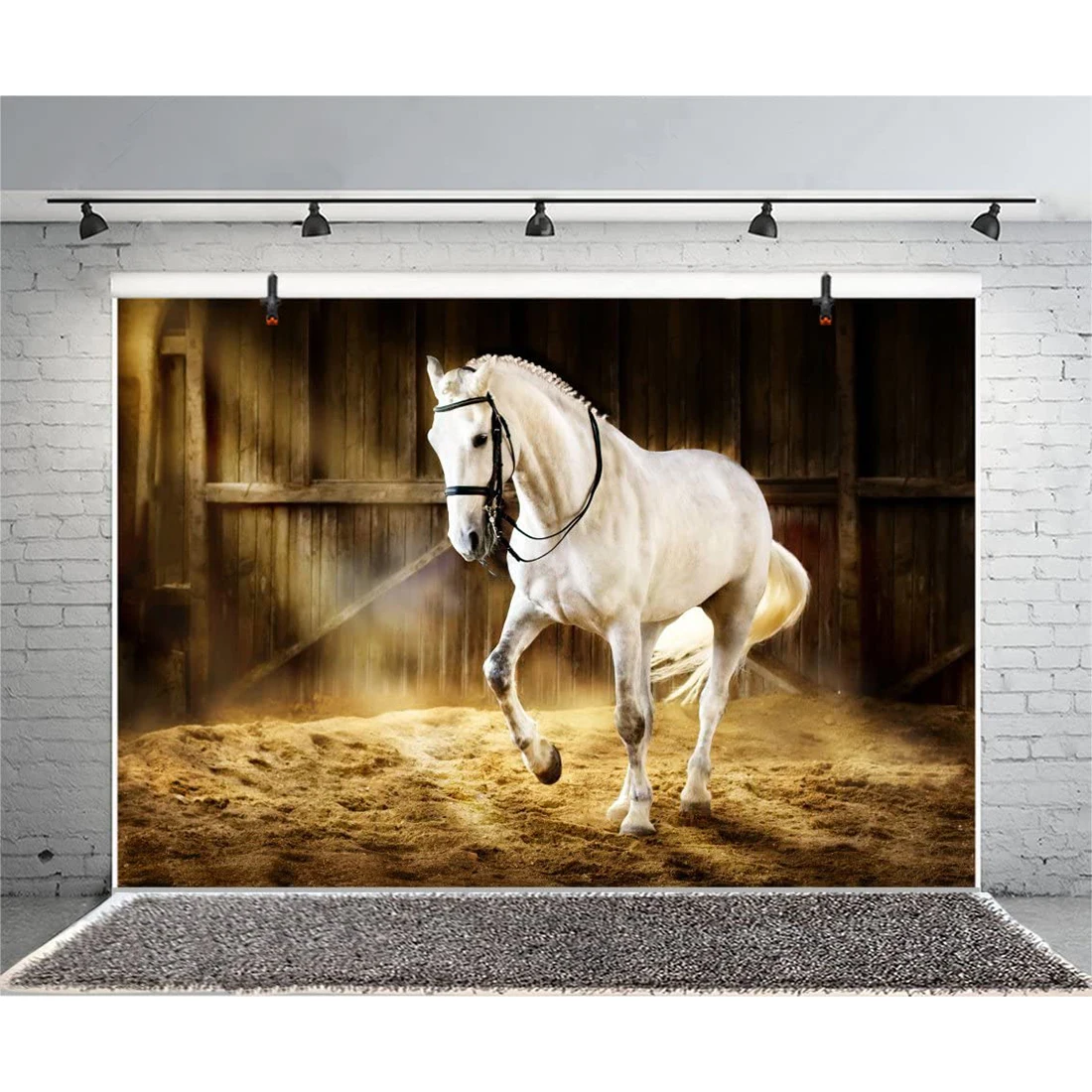 

Western Photography Backdrops Countryside West Cowboy Horse in The Stable Photo Background Photo Studio Props
