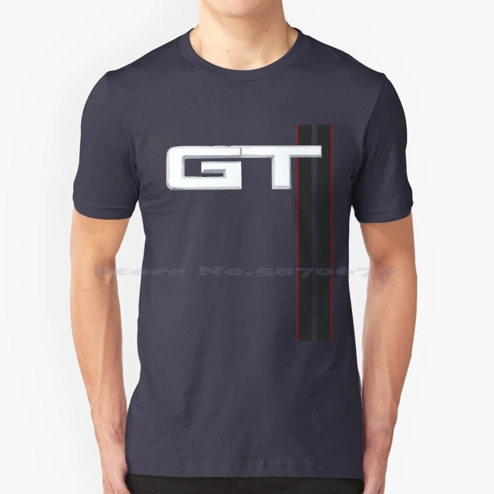 

Gt V8 Grand Touring Racing Stripe Design T Shirt 100% Cotton Tee Gt Grand Touring Cars Muscle Car Racing Race Car V8 Shelby